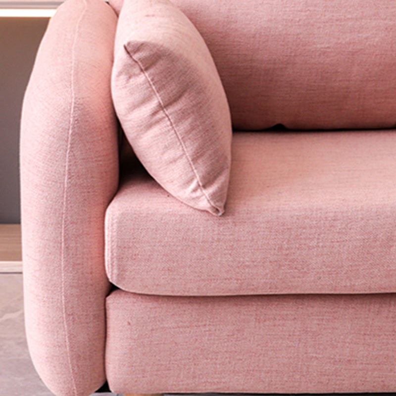 Almohadas de tela de sofá contemporánea de 26 "de ancho asientos estacionarios con almacenamiento