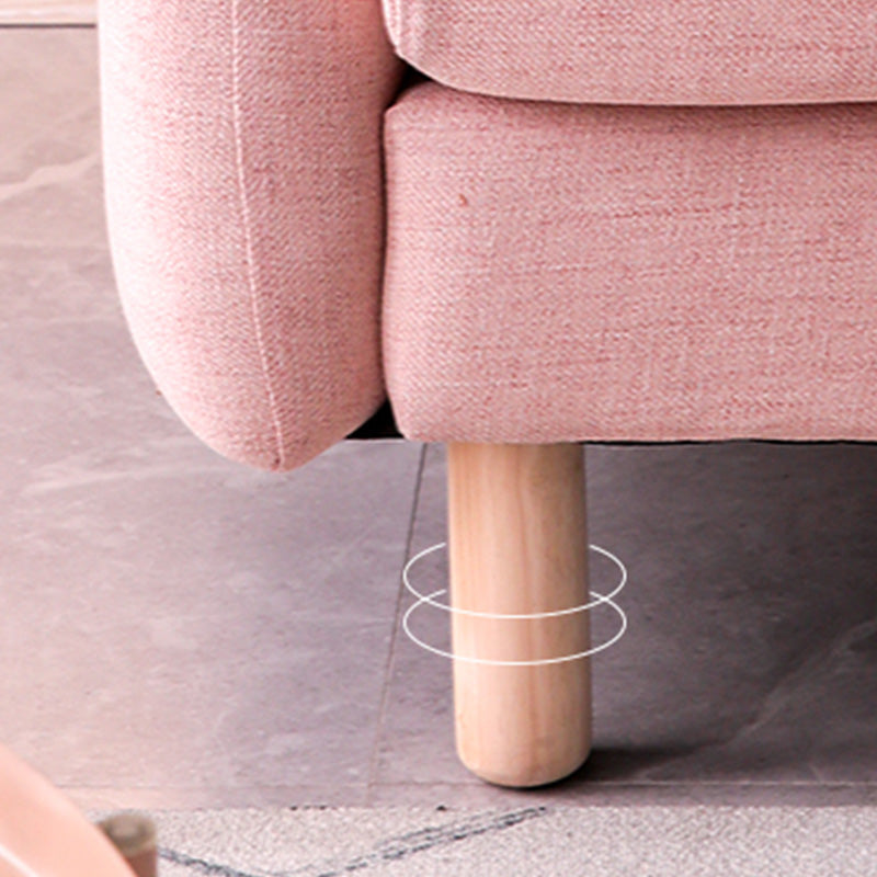 Almohadas de tela de sofá contemporánea de 26 "de ancho asientos estacionarios con almacenamiento