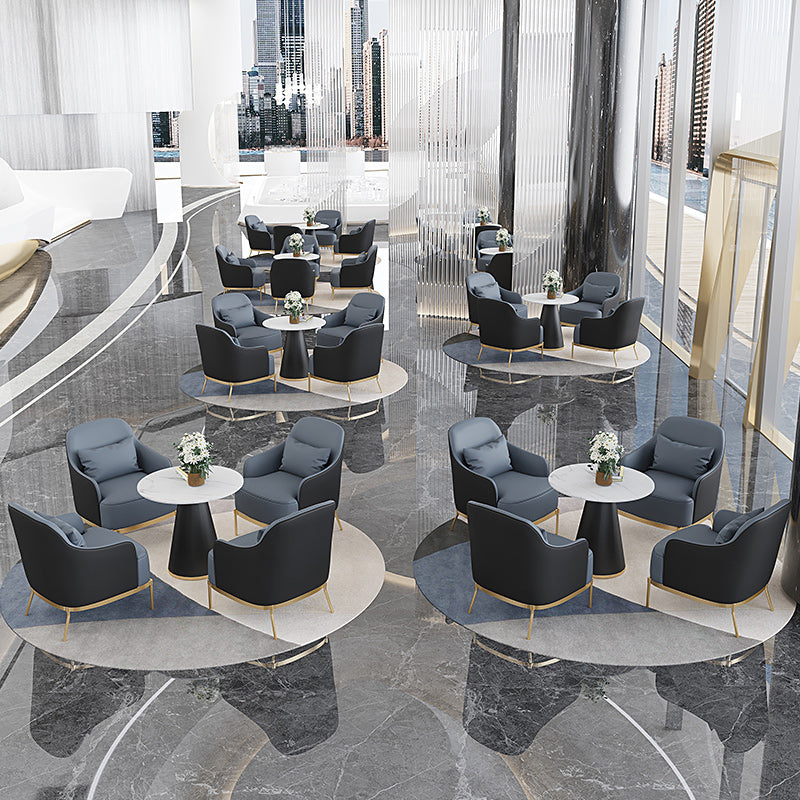 Transitional Sewn Pillow Back 4 Legs Chair Upholstered Recessed Arms Chair Clearhalo 'Accent Chairs' 'accent_chairs' 'Chairs & Seating' 'furn' 'furn_accent_chairs' 'Furniture' 'Living Room Furniture' 7278825