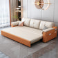 Contemporary Sofa Futon White with Storage Pillow Back Pillow Top Arms Sofa Bed Clearhalo 'furn' 'furn_futons' 'Furniture' 'Futons & Daybeds' 'Futons' 'Living Room Furniture' 7278853