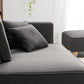 Scandinavian Lazy Sofa Linen Blend TV Chair with Pillows and Ottoman Clearhalo 'Chairs & Seating' 'Chaise Lounge' 'chaise_lounge' 'furn' 'furn_chaise_lounge' 'Furniture' 'Living Room Furniture' 7280229