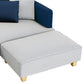Scandinavian Lazy Sofa Linen Blend TV Chair with Pillows and Ottoman Clearhalo 'Chairs & Seating' 'Chaise Lounge' 'chaise_lounge' 'furn' 'furn_chaise_lounge' 'Furniture' 'Living Room Furniture' 7280232