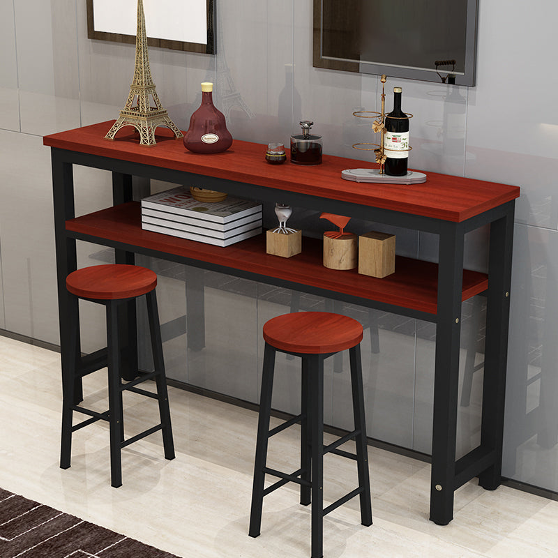 Mesa de madera rectangular moderna para mostrador, juego de mesa de Bar de 3/5 piezas para cafetería