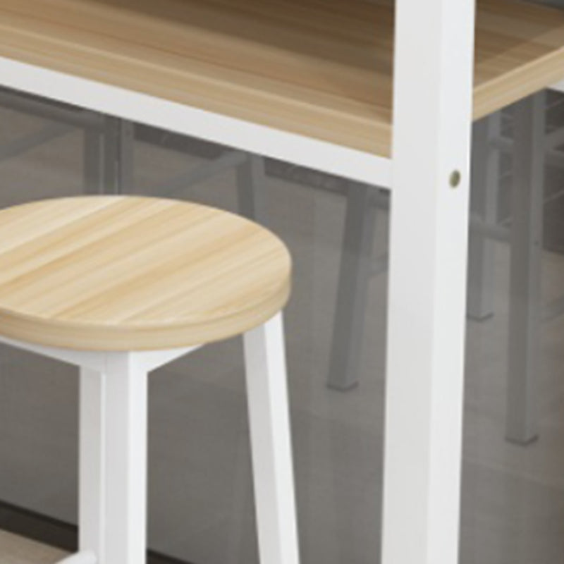 Mesa de madera rectangular moderna para mostrador, juego de mesa de Bar de 3/5 piezas para cafetería