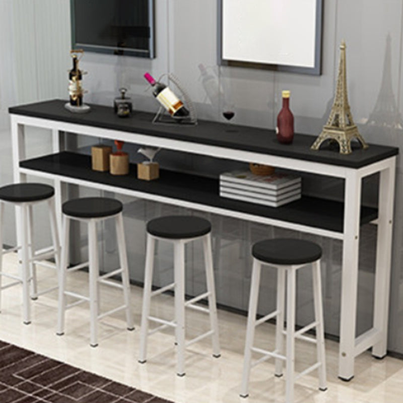 Mesa de madera rectangular moderna para mostrador, juego de mesa de Bar de 3/5 piezas para cafetería