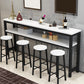 Mesa de madera rectangular moderna para mostrador, juego de mesa de Bar de 3/5 piezas para cafetería