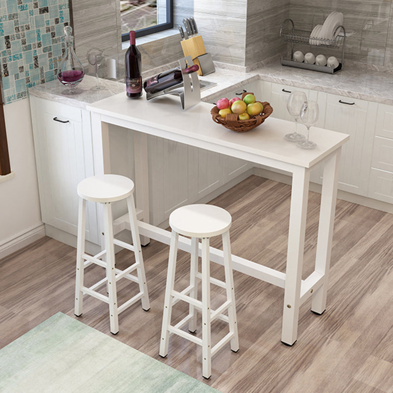 Mesa de mostrador de madera rectangular industrial, juego de mesa de Bar de 3/4 piezas para cafetería