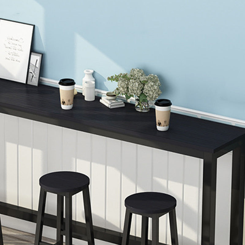 Mesa de mostrador de madera rectangular industrial, juego de mesa de Bar de 3/4 piezas para cafetería