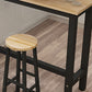 Mesa de mostrador de madera rectangular industrial, juego de mesa de Bar de 3/4 piezas para cafetería