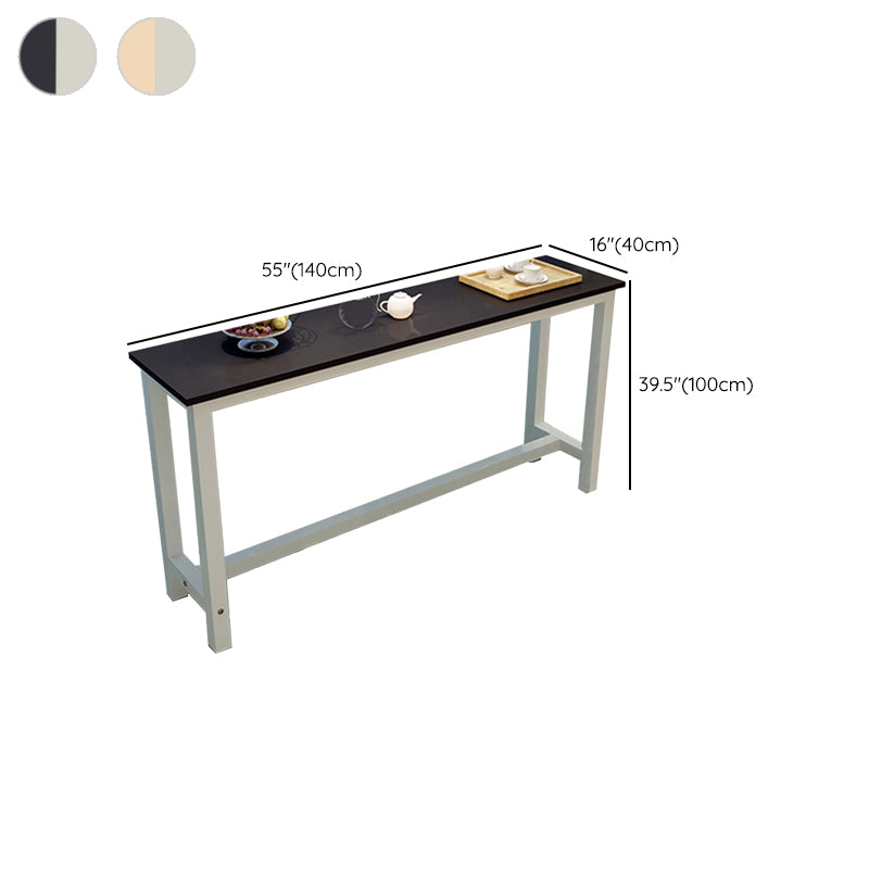 Mesa de mostrador de madera rectangular industrial, juego de mesa de Bar de 3/4 piezas para cafetería