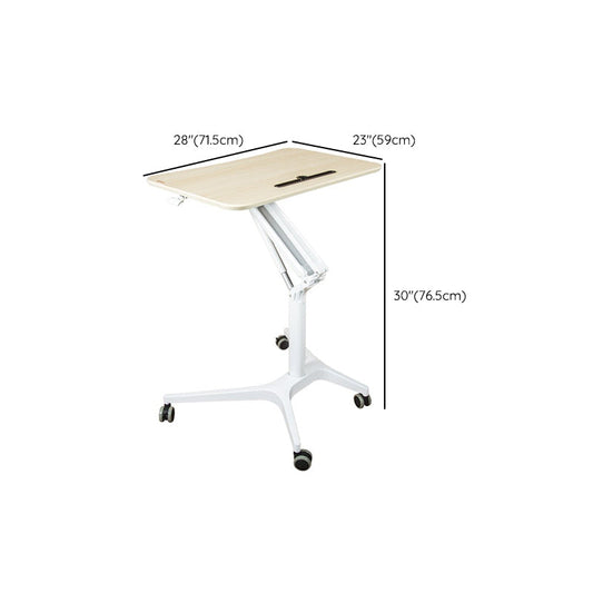 Modern Style Task Desk Rectangular Shape Writing Desk with Wheels