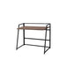 Folding Dormitory Writing Desk Contemporary Rectangular Office Desk 41"L x 21"W x 34"H Nut-Brown Clearhalo 'furn' 'furn_office_desk' 'Furniture' 'Office Desks' 'Office Furniture' 'office_desk' 7281765