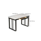 Modern Style White Office Task Desk Rectangular Shape Writing Desk with 2 Legs Clearhalo 'furn' 'furn_office_desk' 'Furniture' 'Office Desks' 'Office Furniture' 'office_desk' 7281781