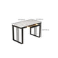 Modern Style White Office Task Desk Rectangular Shape Writing Desk with 2 Legs Clearhalo 'furn' 'furn_office_desk' 'Furniture' 'Office Desks' 'Office Furniture' 'office_desk' 7281782
