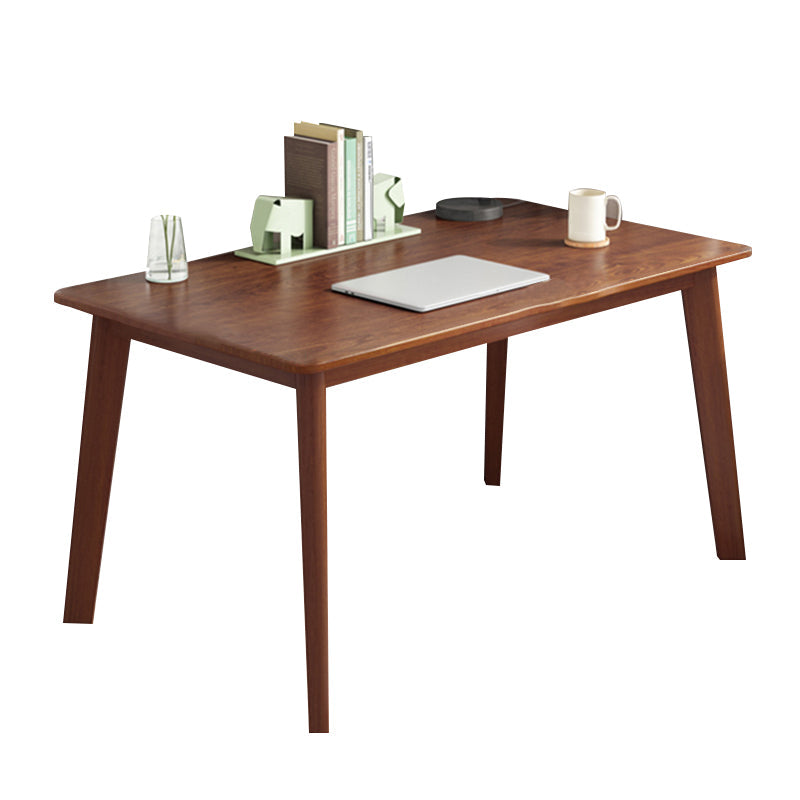 Contemporary Wooden Writing Desk Parsons Base Home Office Desk Nut-Brown Clearhalo 'furn' 'furn_office_desk' 'Furniture' 'Office Desks' 'Office Furniture' 'office_desk' 7281791