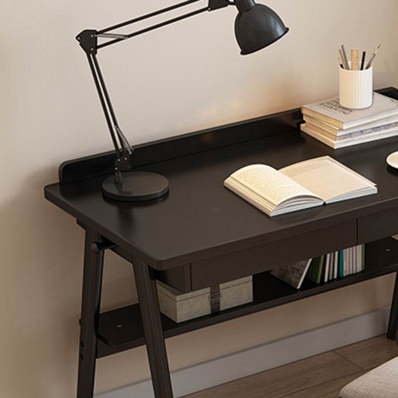 Scrivania scandinava in legno massiccio parsons scrivania per la scrittura a casa con scaffale