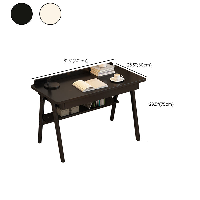 Scrivania scandinava in legno massiccio parsons scrivania per la scrittura a casa con scaffale