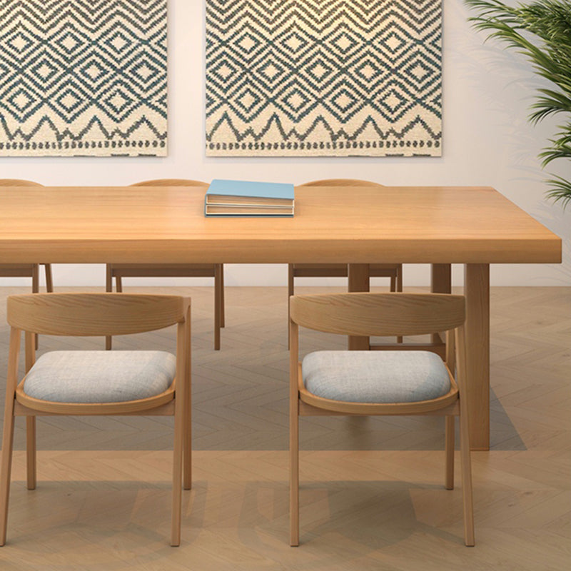 Modern Style Solid Wood Task Desk Rectangular Shape Office Desk with 6 Legs Clearhalo 'furn' 'furn_office_desk' 'Furniture' 'Office Desks' 'Office Furniture' 'office_desk' 7281858