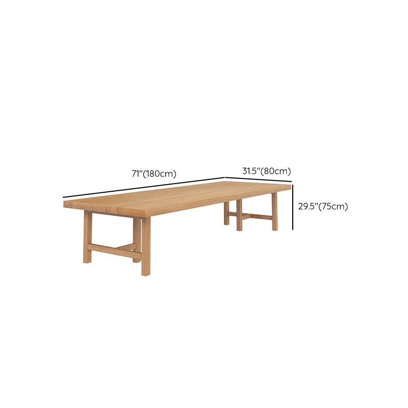 Modern Style Solid Wood Task Desk Rectangular Shape Office Desk with 6 Legs Clearhalo 'furn' 'furn_office_desk' 'Furniture' 'Office Desks' 'Office Furniture' 'office_desk' 7281863