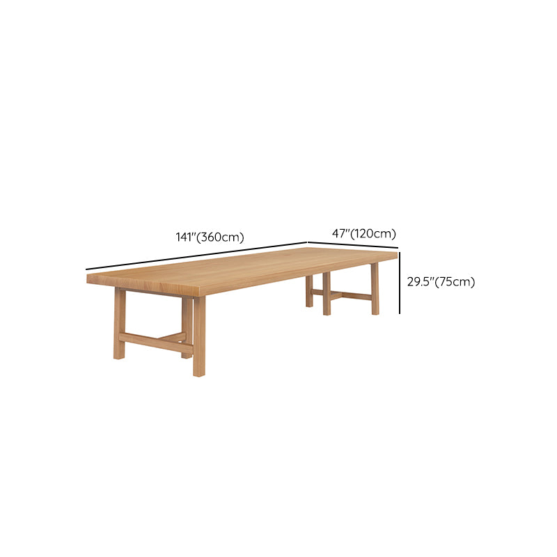 Modern Style Solid Wood Task Desk Rectangular Shape Office Desk with 6 Legs Clearhalo 'furn' 'furn_office_desk' 'Furniture' 'Office Desks' 'Office Furniture' 'office_desk' 7281870