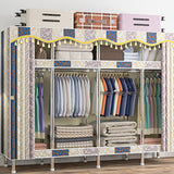 Freestanding Metal Frame Wardrobe Modern Removable Wardrobe with Legs Clearhalo 'Armoires & Wardrobes' 'armoires_wardrobes' 'Bedroom Furniture' 'furn' 'furn_armoires_wardrobes' 'Furniture' 7281920