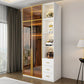 Modern Freestanding Wardrobe Wood Frame Wardrobe with Tempered Glass Doors
