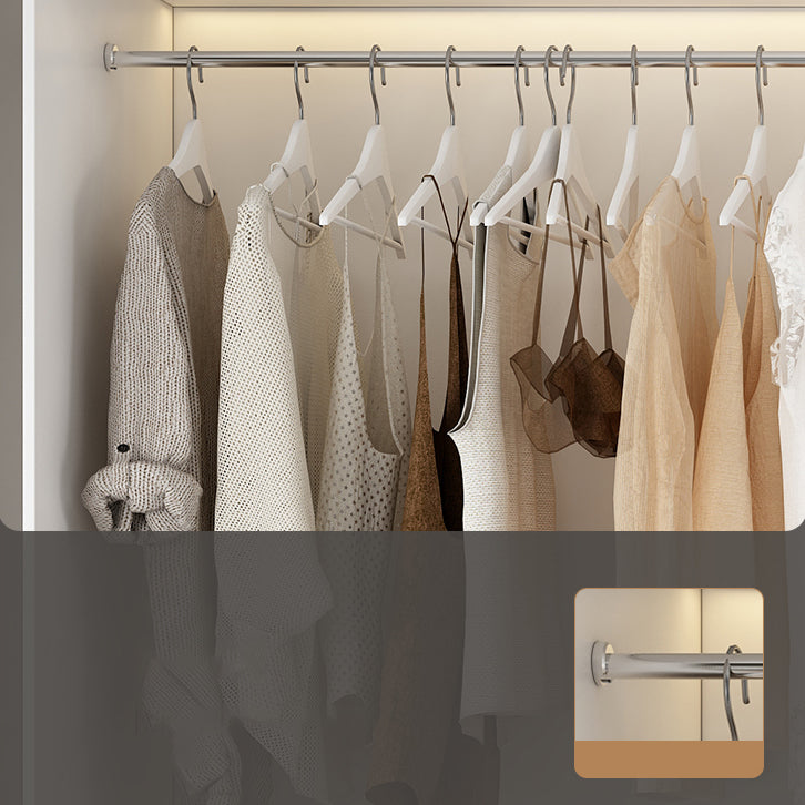 Modern Freestanding Wardrobe Wood Frame Wardrobe with Tempered Glass Doors