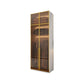 Modern Freestanding Wardrobe Wood Frame Wardrobe with Tempered Glass Doors