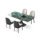 Contemporary Rectangle Dining Room Table Pedestal Dining Table