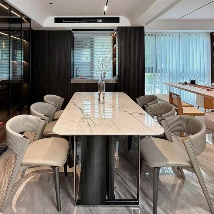 Rectangle Dinner Room Kitchen Table Contemporary Dining Table Clearhalo 'Dining Tables & Seating' 'Dining Tables' 'dining_table' 'furn' 'furn_dining_table' 'Furniture' 'Kitchen & Dining Furniture' 7282113