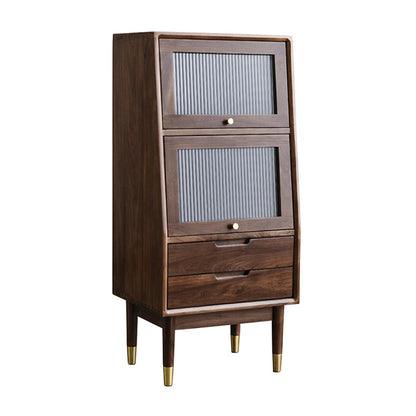 Mid-Century Modern Rectangle Accent Chest Solid Wood Straight Legs Chest Nut-Brown Clearhalo 'Cabinets & Chests' 'cabinets_chests' 'furn' 'furn_cabinets_chests' 'Furniture' 'Living Room Furniture' 7282252