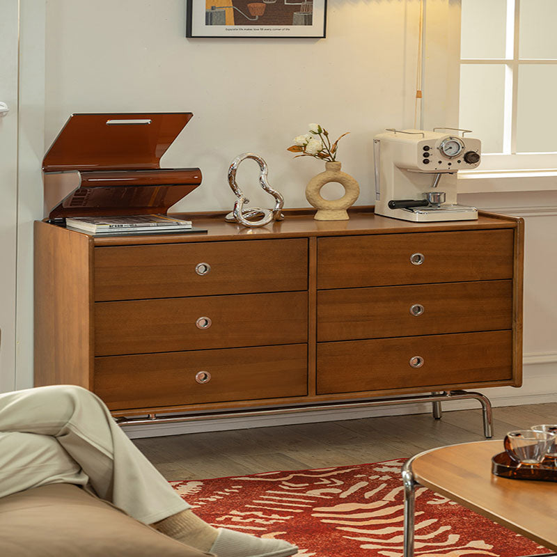 Mid-Century Modern Rectangle Accent Chest Solid Wood Accent Chest