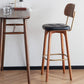 Industrial Style Wood Counter Chair Footrest Counter Stool for Living Room Clearhalo 'Bar Furniture' 'Bar Stools' 'bar_stools' 'furn' 'furn_bar_stools' 'Furniture' 'Kitchen & Dining Furniture' 7282312