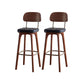 Industrial Style Wood Counter Chair Footrest Counter Stool for Living Room Black 2 Piece Set Clearhalo 'Bar Furniture' 'Bar Stools' 'bar_stools' 'furn' 'furn_bar_stools' 'Furniture' 'Kitchen & Dining Furniture' 7282314