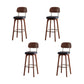 Industrial Style Wood Counter Chair Footrest Counter Stool for Living Room Black 4 Piece Set Clearhalo 'Bar Furniture' 'Bar Stools' 'bar_stools' 'furn' 'furn_bar_stools' 'Furniture' 'Kitchen & Dining Furniture' 7282316