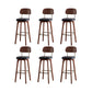 Industrial Style Wood Counter Chair Footrest Counter Stool for Living Room Black 6 Piece Set Clearhalo 'Bar Furniture' 'Bar Stools' 'bar_stools' 'furn' 'furn_bar_stools' 'Furniture' 'Kitchen & Dining Furniture' 7282319