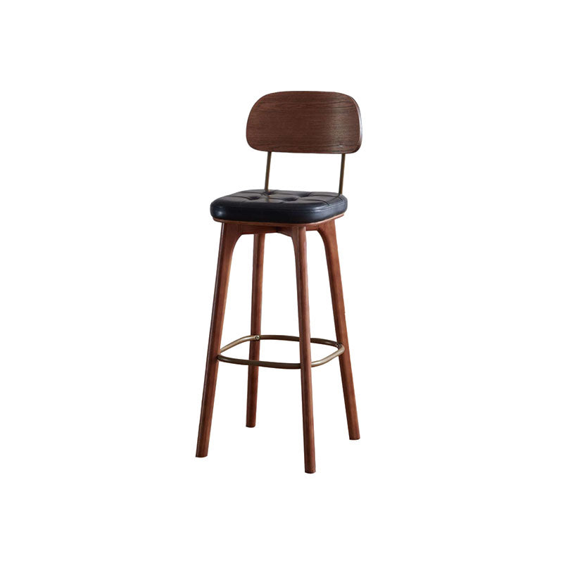 Industrial Style Wood Counter Chair Footrest Counter Stool for Living Room Clearhalo 'Bar Furniture' 'Bar Stools' 'bar_stools' 'furn' 'furn_bar_stools' 'Furniture' 'Kitchen & Dining Furniture' 7282320