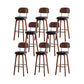 Industrial Style Wood Counter Chair Footrest Counter Stool for Living Room Black 8 Piece Set Clearhalo 'Bar Furniture' 'Bar Stools' 'bar_stools' 'furn' 'furn_bar_stools' 'Furniture' 'Kitchen & Dining Furniture' 7282321