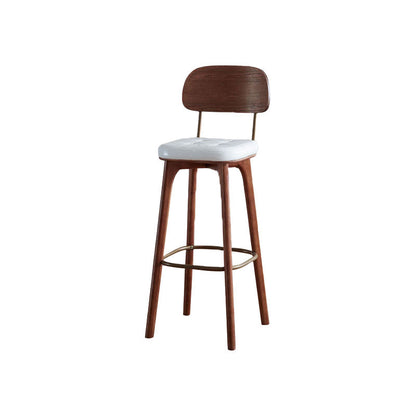 Industrial Style Wood Counter Chair Footrest Counter Stool for Living Room White 1 Piece Clearhalo 'Bar Furniture' 'Bar Stools' 'bar_stools' 'furn' 'furn_bar_stools' 'Furniture' 'Kitchen & Dining Furniture' 7282322