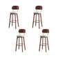 Industrial Style Wood Counter Chair Footrest Counter Stool for Living Room White 4 Piece Set Clearhalo 'Bar Furniture' 'Bar Stools' 'bar_stools' 'furn' 'furn_bar_stools' 'Furniture' 'Kitchen & Dining Furniture' 7282326