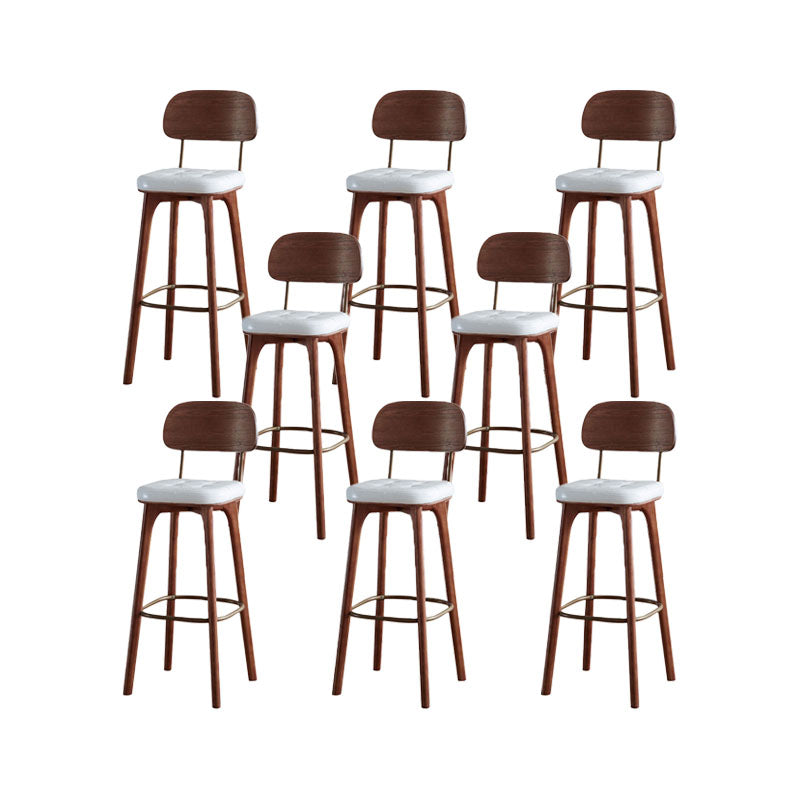 Industrial Style Wood Counter Chair Footrest Counter Stool for Living Room White 8 Piece Set Clearhalo 'Bar Furniture' 'Bar Stools' 'bar_stools' 'furn' 'furn_bar_stools' 'Furniture' 'Kitchen & Dining Furniture' 7282329