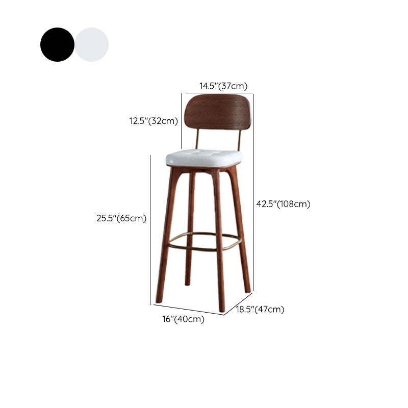 Industrial Style Wood Counter Chair Footrest Counter Stool for Living Room Clearhalo 'Bar Furniture' 'Bar Stools' 'bar_stools' 'furn' 'furn_bar_stools' 'Furniture' 'Kitchen & Dining Furniture' 7282331