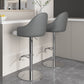 Tabouret de bar de patio à hauteur réglable pivotante tabouret de bar intérieur rembourré avec base chromée