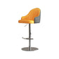 Tabouret de bar de patio à hauteur réglable pivotante tabouret de bar intérieur rembourré avec base chromée