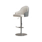 Tabouret de bar de patio à hauteur réglable pivotante tabouret de bar intérieur rembourré avec base chromée