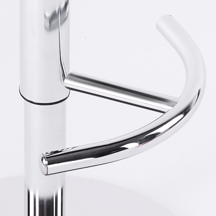 Tabouret de bar de patio à hauteur réglable pivotante tabouret de bar intérieur rembourré avec base chromée