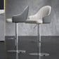 Tabouret de bar de patio à hauteur réglable pivotante tabouret de bar intérieur rembourré avec base chromée