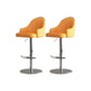 Tabouret de bar de patio à hauteur réglable pivotante tabouret de bar intérieur rembourré avec base chromée