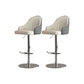 Tabouret de bar de patio à hauteur réglable pivotante tabouret de bar intérieur rembourré avec base chromée