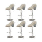 Tabouret de bar de patio à hauteur réglable pivotante tabouret de bar intérieur rembourré avec base chromée